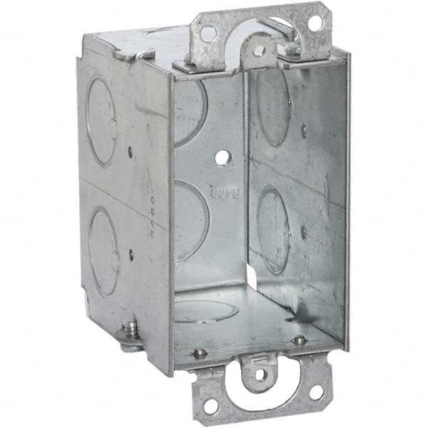 Hubbell-Raco - 4.22 x 2-1/4 x 2-3/4" Steel Rectangular Device Box - Exact Tooling