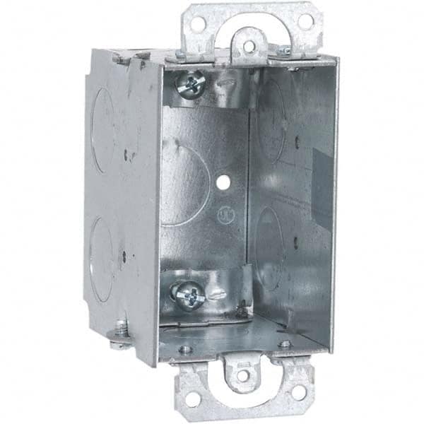 Hubbell-Raco - 4.22 x 2 x 3.086" Steel Rectangular Device Box - Exact Tooling