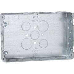 Hubbell-Raco - 4-1/2 x 6.813 x 1-5/8" Steel Square Device Box - Exact Tooling