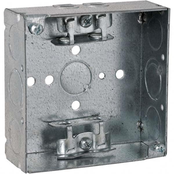 Hubbell-Raco - 4 x 4 x 1.563" Steel Square Device Box - Exact Tooling