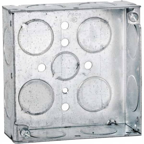Hubbell-Raco - 4 x 4 x 1.563" Steel Square Device Box - Exact Tooling
