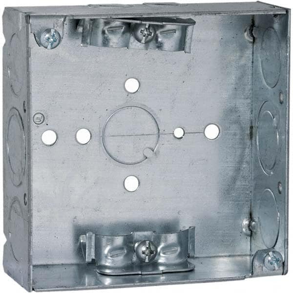 Hubbell-Raco - 4 x 4 x 1.563" Steel Square Device Box - Exact Tooling