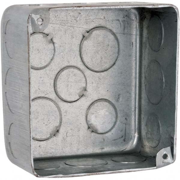 Hubbell-Raco - 4 x 4 x 2.188" Steel Square Junction Box - Exact Tooling