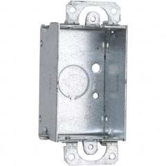 Hubbell-Raco - 4.22 x 2 x 1-1/2" Steel Rectangular Device Box - Exact Tooling