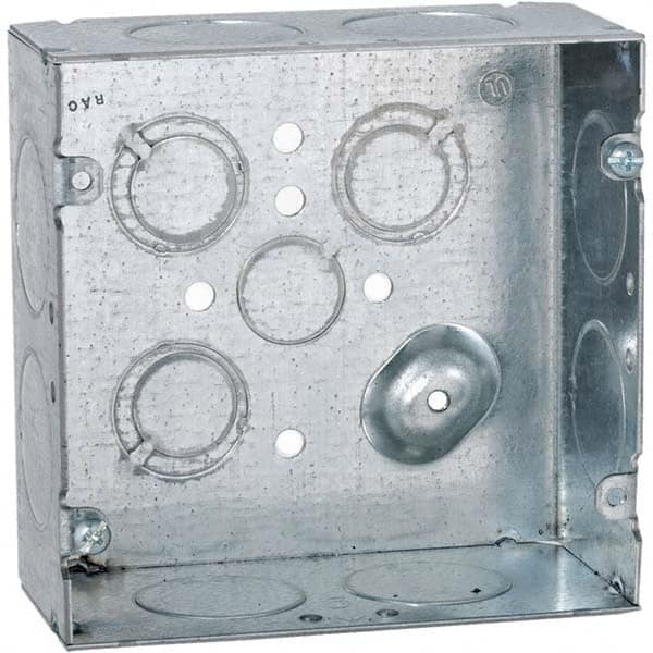 Hubbell-Raco - 4.69 x 4.688 x 2.188" Steel Square Device Box - Exact Tooling