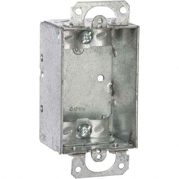 Hubbell-Raco - 4.22 x 2 x 1.864" Steel Rectangular Device Box - Exact Tooling