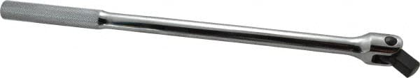 Proto - 1/2" Drive Flex Socket Handle - 15-3/4" OAL, Chrome Finish - Exact Tooling