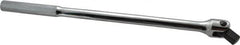 Proto - 1/2" Drive Flex Socket Handle - 15-3/4" OAL, Chrome Finish - Exact Tooling