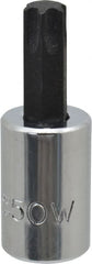 Proto - 3/8" Drive, T50 Torx Bit Socket - 1-31/32" OAL - Exact Tooling