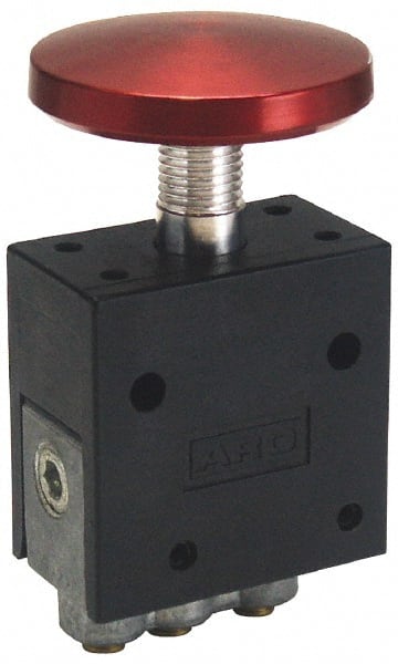 ARO/Ingersoll-Rand - 3 Way, Palm Button Valve - Spring Return, 7-1/2 CFM, 1.9 CV Rate - Exact Tooling