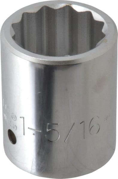Proto - 1-5/16", 1" Drive, Standard Hand Socket - 12 Points, 2-21/32" OAL - Exact Tooling