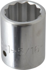Proto - 1-5/16", 1" Drive, Standard Hand Socket - 12 Points, 2-21/32" OAL - Exact Tooling