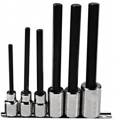 Proto - 6 Piece 1/2" Drive Inch Hex Bit Socket Set - 1/4 to 5/8" Hex - Exact Tooling