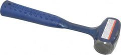 Estwing - 2 Lb Head, 10-1/2" Long Drilling Hammer - Steel Head, 1-7/32" Face Diam, 10-3/4" Long Head, Steel Handle with Grip - Exact Tooling