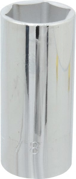Proto - 1-1/8", 1/2" Drive, Deep Hand Socket - 6 Points, 3-1/4" OAL, Chrome Finish - Exact Tooling