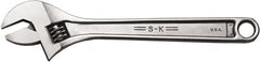 SK - 1-5/16" Jaw Capacity, 12" Standard Adjustable Wrench - Stainless Steel, Chrome Finish, 12-1/4" OAL - Exact Tooling