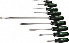 SK - 9 Piece Phillips & Slotted Screwdriver Set - Bit Sizes: Philips #0 to #2 - Exact Tooling