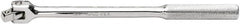 SK - 3/8" Drive Socket Knurled Handle - 15-1/2" OAL, Full Polish Chrome Finish - Exact Tooling