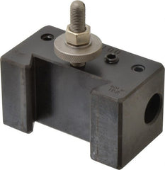 Aloris - Series CXA, #100 Boring Bar Tool Post Holder - 13 to 18" Lathe Swing, 2" OAH, 1" Centerline Height - Exact Tooling