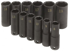 SK - 8 Piece 3/8" Drive Deep Well Impact Socket Set - Exact Tooling