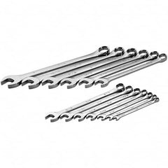 SK - 13 Piece, 1/4 to 1", Combination Wrench Set - Inch System of Measurement, Chrome Finish - Exact Tooling