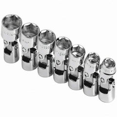 SK - 3/8" Drive Standard Socket Set - 3/8 to 3/4", Inch Measurement Standard - Exact Tooling