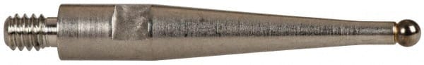 TESA Brown & Sharpe - 2mm Ball Diam, Carbide, Ball Test Indicator Contact Point - 1/2" Contact Point Length, Use with Brown & Sharpe TESATAST Dial Test Indicators - Exact Tooling