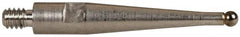 TESA Brown & Sharpe - 2mm Ball Diam, Carbide, Ball Test Indicator Contact Point - 1/2" Contact Point Length, Use with Brown & Sharpe TESATAST Dial Test Indicators - Exact Tooling