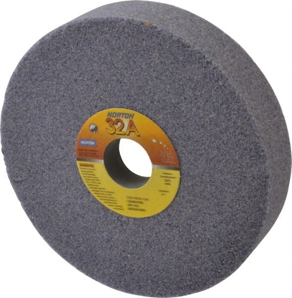 Norton - 7" Diam x 1-1/4" Hole x 1-1/2" Thick, I Hardness, 46 Grit Surface Grinding Wheel - Aluminum Oxide, Type 5, Coarse Grade, 3,600 Max RPM, Vitrified Bond, One-Side Recess - Exact Tooling