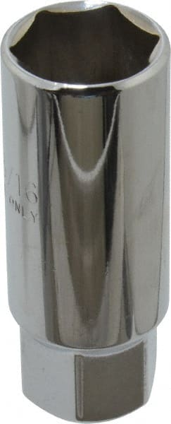 Proto - 3/4" Drive, Spark Plug Hand Socket - 12 Points, 2-1/2" OAL, Chrome Finish - Exact Tooling