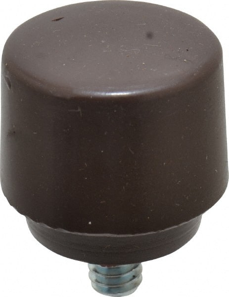 Proto - 1" Face Diam, Grade Soft, Brown Soft Face Hammer Tip - Rubber - Exact Tooling