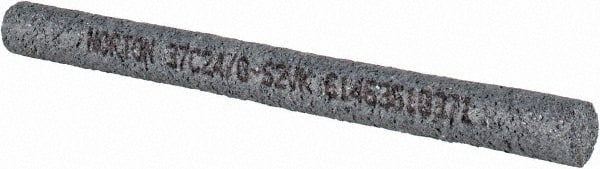 Norton - 24 Grit Silicon Carbide Round Dressing Stick - 6 x 1/2, Very Coarse Grade, Vitrified Bond - Exact Tooling