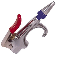 Vortec - 250 Max psi Thumb Lever Blow Gun - 1/4 NPT, 4" Tube Length - Exact Tooling