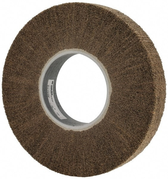 3M - 12" Diam Aluminum Oxide Cutting, Polishing Flap Wheel - 5" Hole, 2" Wide, Density 7, Nonwoven, Medium Grade, 3,400 Max RPM - Exact Tooling
