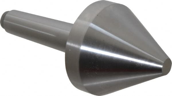 Riten - 2-3/4" Head Diam, Hardened Tool Steel Bull Nose Point Solid Dead Center - 3MT Morse Taper, 2-3/4" Point Diam, 1.939" Point Length, 2-61/64" OAL - Exact Tooling