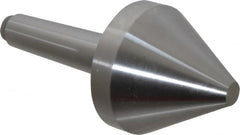 Riten - 2-3/4" Head Diam, Hardened Tool Steel Bull Nose Point Solid Dead Center - 3MT Morse Taper, 2-3/4" Point Diam, 1.939" Point Length, 2-61/64" OAL - Exact Tooling