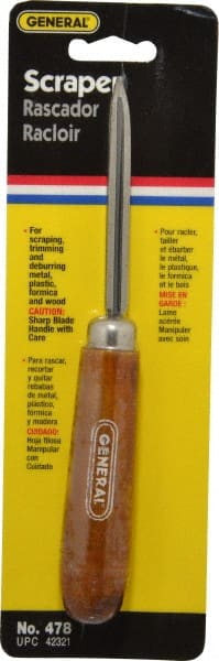 General - Hand Deburring Triangle Tool - Steel Blade, Hole Chamfering - Exact Tooling