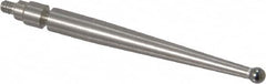 Mitutoyo - 2mm Ball Diam, Carbide, Ball Test Indicator Contact Point - 1.2" Contact Point Length, Use with Mitutoyo 513 Series Dial Test Indicators - Exact Tooling