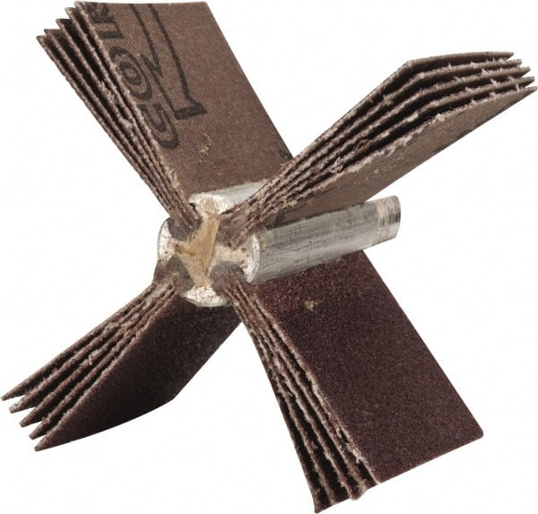 Merit Abrasives - 80 Grit, Coated, Aluminum Oxide Bore Polisher - Medium Grade, 20,000 RPM, Polishes Bores with 1-1/2 to 2" Diam - Exact Tooling