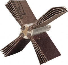 Merit Abrasives - 80 Grit, Coated, Aluminum Oxide Bore Polisher - Medium Grade, 20,000 RPM, Polishes Bores with 1-1/2 to 2" Diam - Exact Tooling