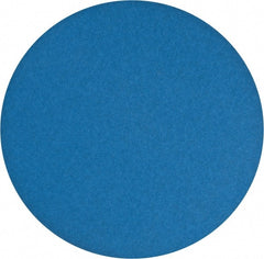 Norton - 16" Diam, 50 Grit Zirconia Alumina Adhesive PSA Disc - Coarse Grade, Blue, Y Weighted Backing, Flexible - Exact Tooling