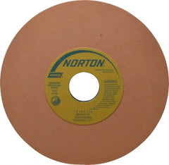 Norton - 7" Diam x 1-1/4" Hole x 1/4" Thick, K Hardness, 220 Grit Surface Grinding Wheel - Aluminum Oxide, Type 1, Very Fine Grade, 3,600 Max RPM, Vitrified Bond, No Recess - Exact Tooling