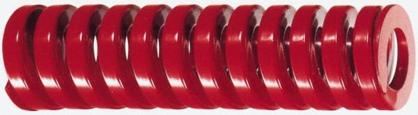 Dayton Lamina - 2" Hole Diam, 1" Rod Diam, 5-1/2" Free Length, Red Die Spring - 96.4 Lb Max Deflection, 1.65" Max Deflection, Heavy Duty, Chromium Vanadium Steel - Exact Tooling