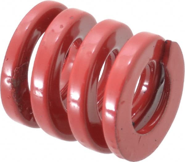 Dayton Lamina - 1" Hole Diam, 1/2" Rod Diam, 1" Free Length, Red Die Spring - 215 Lb Max Deflection, 0.3" Max Deflection, Heavy Duty - Exact Tooling