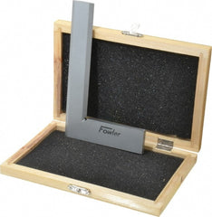 Fowler - 6-3/4" Blade Length, 4" Base Length Tool Steel Square - 0.0001" Accuracy, Beveled Edge - Exact Tooling