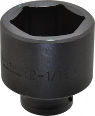 Proto - 3/4" Drive 2-1/16" Standard Impact Socket - 6 Points, 3-3/32" OAL - Exact Tooling