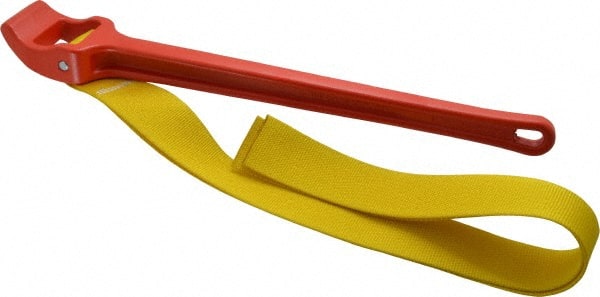 Ridgid - 5" Max Pipe Capacity, 29-1/4" Long, Strap Wrench - 5-1/2" Actual OD, 18" Handle Length - Exact Tooling