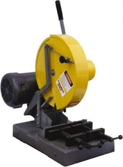 Kalamazoo - 14" Blade Diam, 1" Arbor Hole, Straight Chop & Cutoff Saw - 3,450 RPM, 5 hp, 220/440 Volts, 3 Phase - Exact Tooling