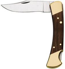 Proto - 3-1/4" Blade, Clip Point Folding Knife - Wood - Exact Tooling