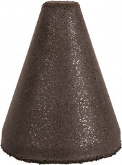 Cratex - 1" Max Diam x 1-1/4" Long, Taper, Rubberized Point - Medium Grade, Silicon Carbide, 1/4" Arbor Hole, Unmounted - Exact Tooling